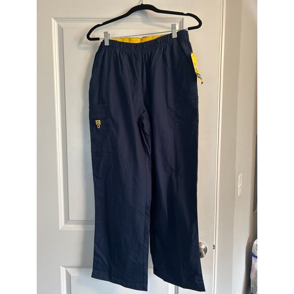 NWT Wonder Wink Origins Blue Scrub Pants Elastic Waist Pockets Size XL Petite - Picture 1 of 8
